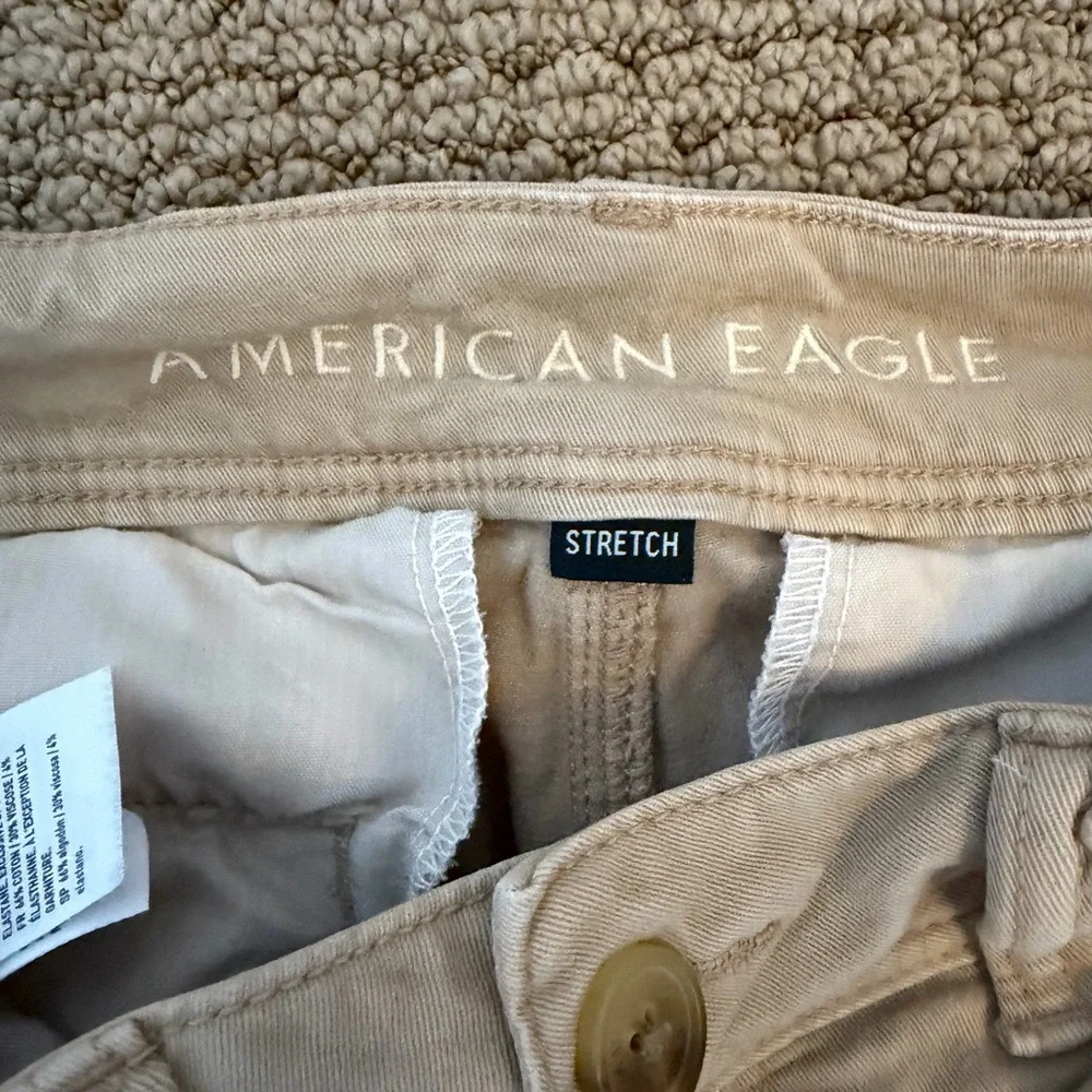 American Eagle Outfitters Khaki Kick Boot Pants - Picture 4 of 7